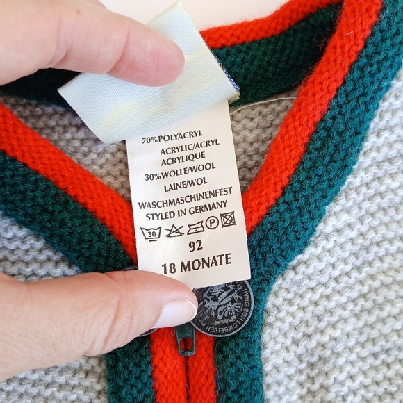 Isar Trachten Wool Sweater Kids size 18 Months - Picture 4 of 4
